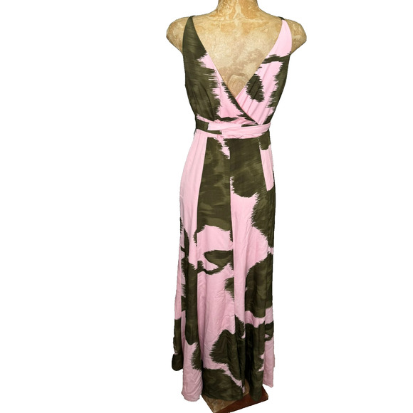 Anthropologie Hutch Leah Dress Womens MP Medium Petite True Wrap Pink - Picture 3 of 11